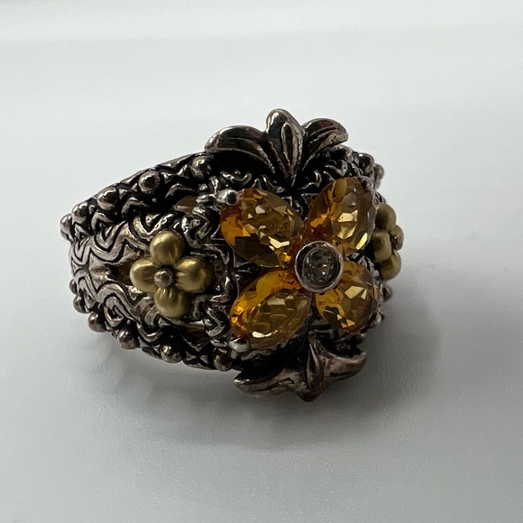 Barbara Bixby 925/18K Gold Ring - Picture 4 of 6